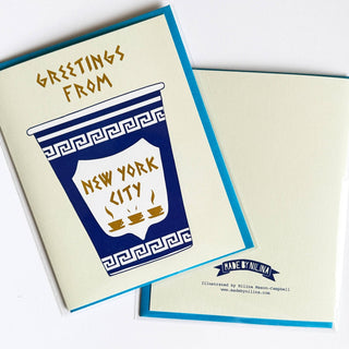 New York City Coffee Cup Greeting Card