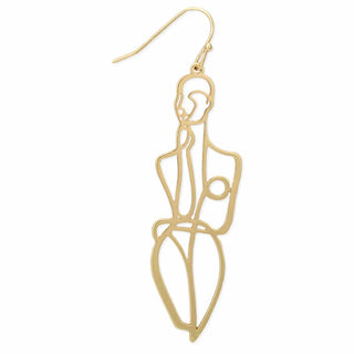 Abstract Gold Figure Earrings