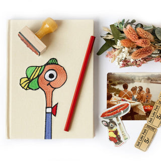 Lowly Worm Embroidered Journal 3P4 x Richard Scarry®