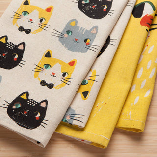 Meow Meow Cats Kitchen Towels