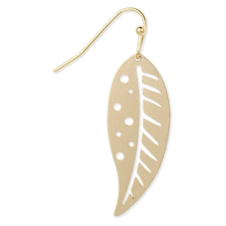 Modern Autumn Gold Leaf Earring
