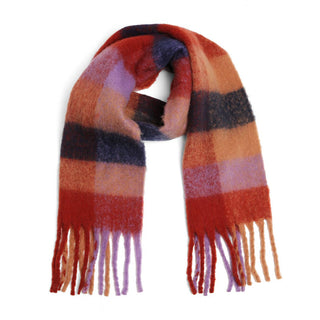 Plaid Oblong Scarf Shawl
