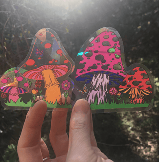 Mushroom Suncatchers Window Sticker