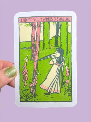 Lend Me Your Wings O Swallow Sticker
