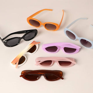Women's Rounded  Bold Frame Tinted Sunglasses