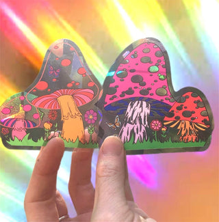 Mushroom Suncatchers Window Sticker