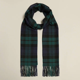 Black Watch Plaid Lightweight Cashmere Feel Scarf