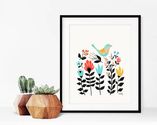 Folk Art Garden - Scandinavian Wall Art