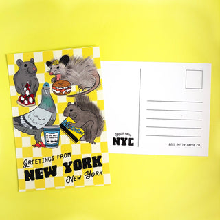 Greetings From New York Postcard