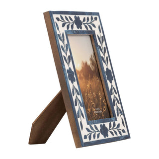 Blue Floral Photo Frame