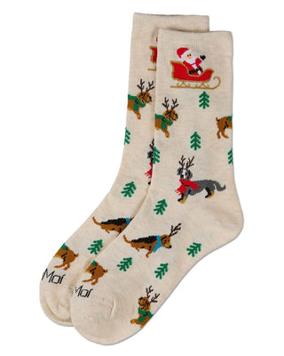 Reindeer Pups Holiday Socks