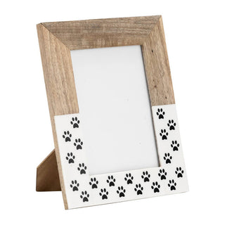 Paw Print Wood Photo Frame