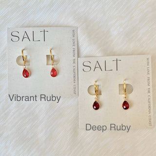 Ruby Gem Stone Earrings
