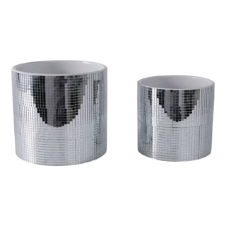 Disco Mirror Ceramic Planter