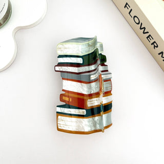 Book Stack Hair Claw Clip