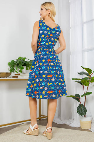 Solar System Vintage Style Cotton Dress