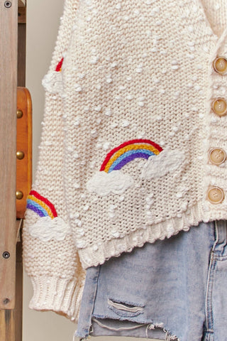 Rainbow V Neck Cardigan