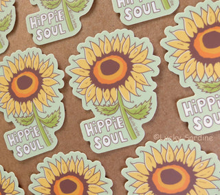 Hippie Soul Sunflower Sticker