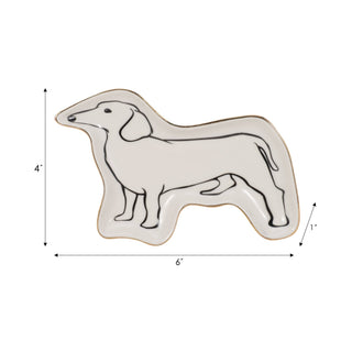 Ceramic Wiener Dog Trinket Tray