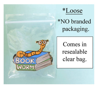 Book Worm Enamel Pin
