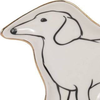 Ceramic Wiener Dog Trinket Tray