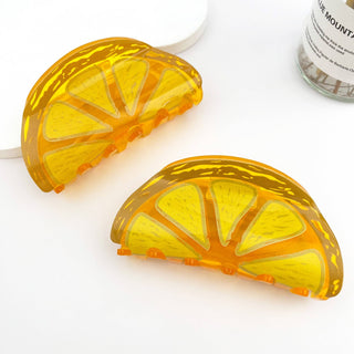 Orange Slice Claw Clip