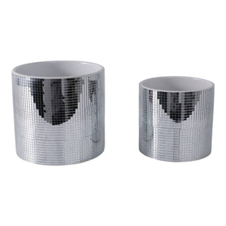 Disco Mirror Ceramic Planter