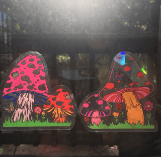 Mushroom Suncatchers Window Sticker