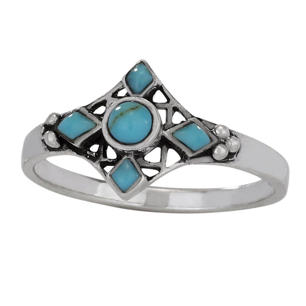 Four Points Turquoise Ring – Little Hippie