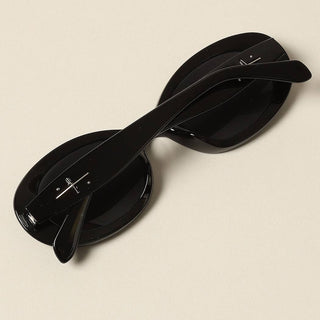 Oval Shape Glitter Sunglasses