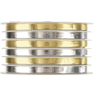 Metallic Silver Gold Ribbon