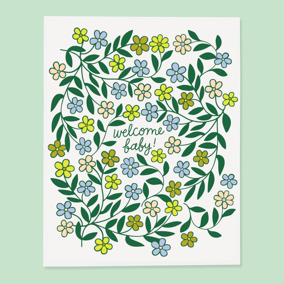 Welcome Baby Greeting Card Little Hippie Welcome Baby Greeting Card Little Hippie