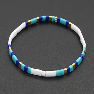 Boho Turquoise Tile Bead Bracelet