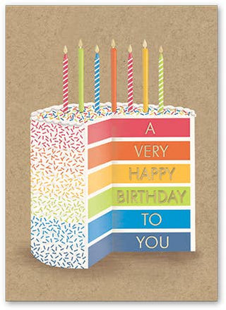 Rainbow Cake Greeting Card