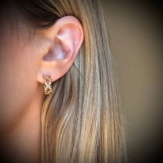 Stud Post Hoop Earrings