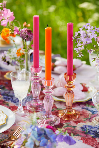 Warm Glass Candle Holders Set