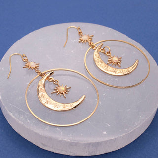 Celestial Dreams Moon Earrings