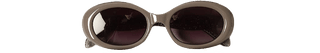 Oval Shape Glitter Sunglasses