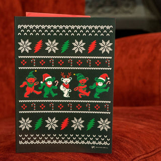 Grateful Dead Ugly Christmas Sweater Jingle Bears Christmas Card