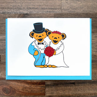 Grateful Dead Wedding Bears Greeting Card
