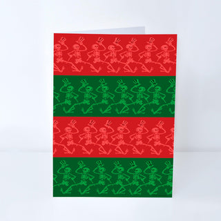 Grateful Dead Christmas Dancing Skeletons Greeting Card