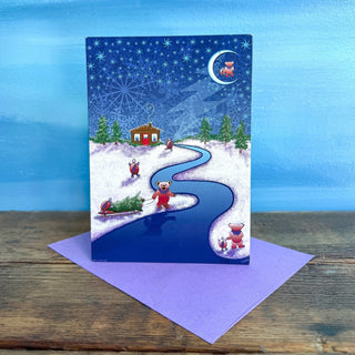 Grateful Dead Winter River Holiday Greeting Card