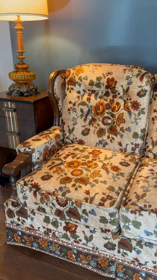 1970s Floral Grandma Couch Sofa