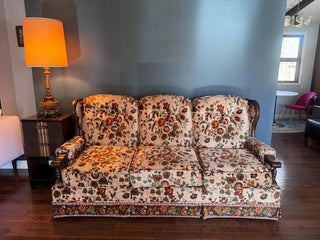 1970s Floral Grandma Couch Sofa