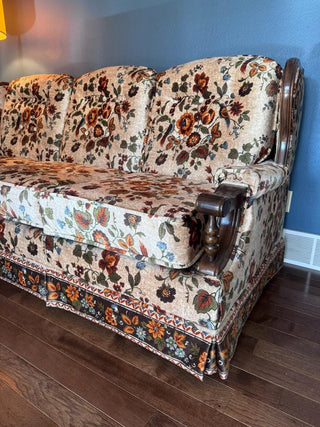 1970s Floral Grandma Couch Sofa