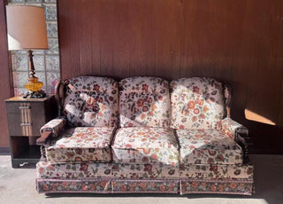 1970s Floral Grandma Couch Sofa