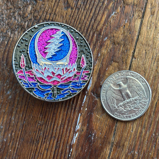 Grateful Dead Lotus Stealie Pin