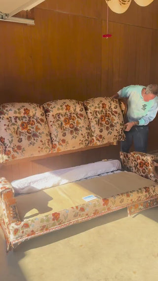 1970s Floral Grandma Couch Sofa