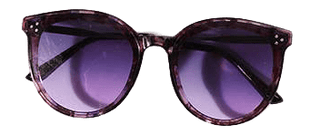 Round Frame Thin Arm Sunglasses