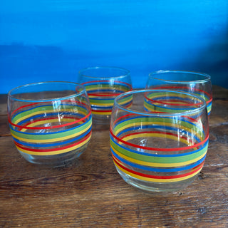 Vintage Glasses Rainbow Stripes